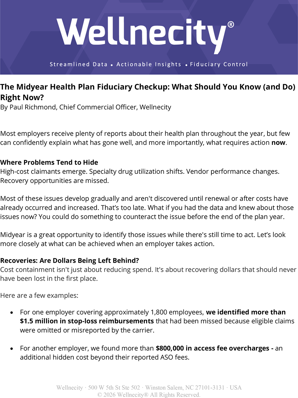 Midyear Health Plan